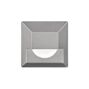 2 in. Square Beveled 12V 55 Lumens Stainless Steel Hardwired Integrated LED Weather Resistant Inground Well Light