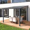 AECOJOY 8 Ft. X 8 Ft. Dark Gray Aluminum Patio Cover 16400BK-HD01 - The ...