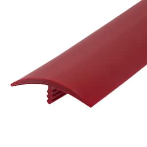 1-1/2 in. Red Flexible Polyethylene Center Barb Hobbyist Pack Bumper Tee Moulding Edging 12 ft. long Coil