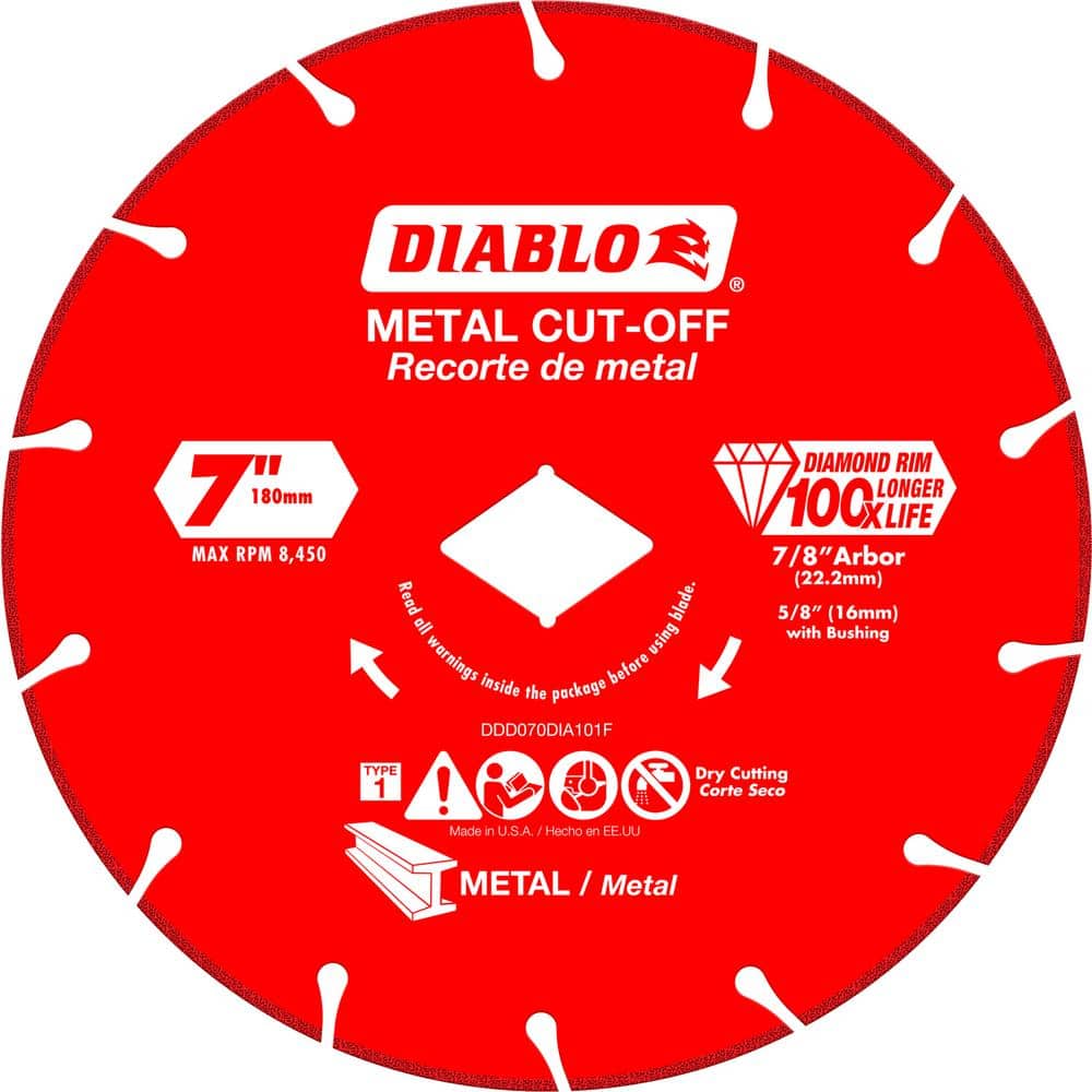 Diablo  6 in 1 pk x 7/8 in Diamond  Metal Cut-Off Wheel  0.047 in 