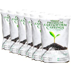 Earthworm Castings Premium Vermicompost, 6lb. Bag (6-Pack / 36lbs. Total)