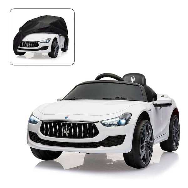 TOBBI 12-Volt Kids Electric Car Authorized Ride On Maserati Toy Vehicle with 210D Car Cover and Remote Control