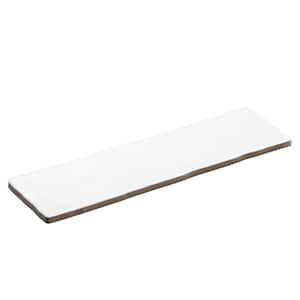 Parado Rectangle 11.02 in. x 2.95 in. Matte Ayla White Porcelain Marble Tile (5.42 sq. ft./case)