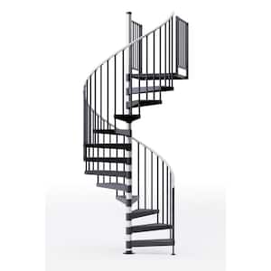 Reroute Prime Interior 60in Diameter, Fits Height 93.5in - 104.5in, 2 36in Tall Platform Rails Spiral Staircase Kit