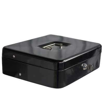 Locking 2-Tiered Cash Box Safe with Steel Construction