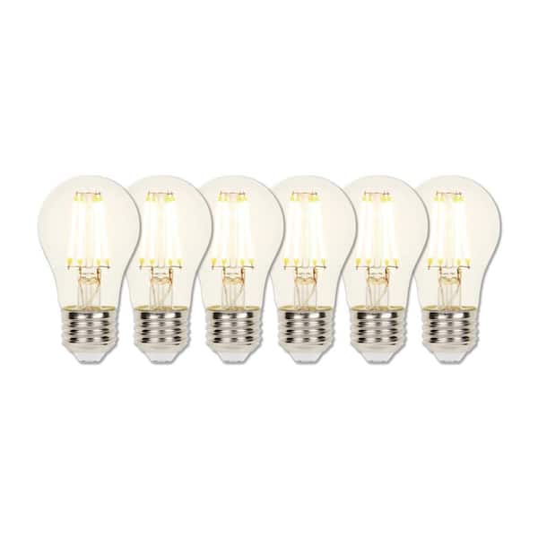 40-Watt Equivalent A15 Dimmable Clear Filament LED Light Bulb Soft White (6-Pack)