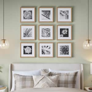 12 in. x 12 in. Matted to 8 in. x 8 in. Ash Gallery Wall Picture Frame (Set of 9)