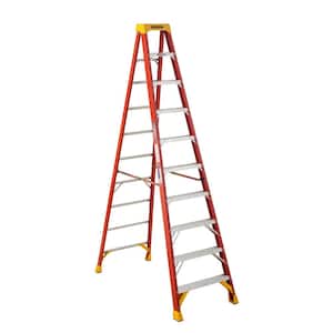 10 ft. Fiberglass Step Ladder with Yellow Top 300 lbs. Load Capacity Type IA Duty Rating
