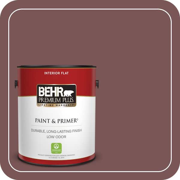 BEHR PREMIUM PLUS 1 gal. #120F-6 Japanese Maple Flat Low Odor Interior Paint & Primer