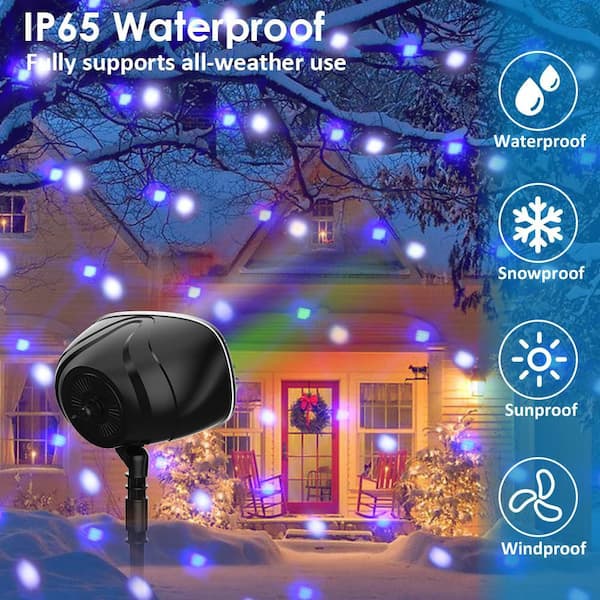 BeamBox Christmas Projector Lights, RGBW, Rotating Snowfall