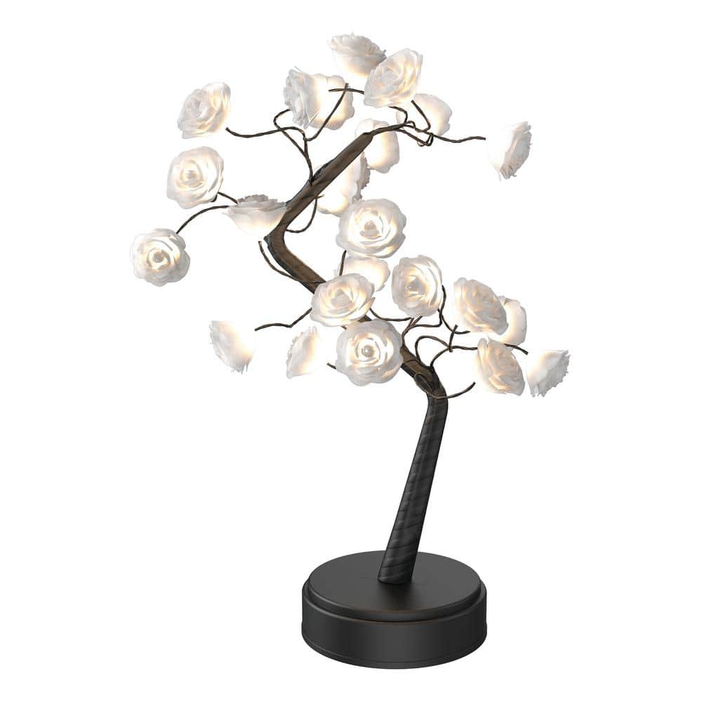 ローズツリーランプLED30個ローズナイトライトUSBバッテリー駆動 ホワイト✨️ Tzumi Atmosphere LED Rose Tree Lamp 9530HD - The Home Depot