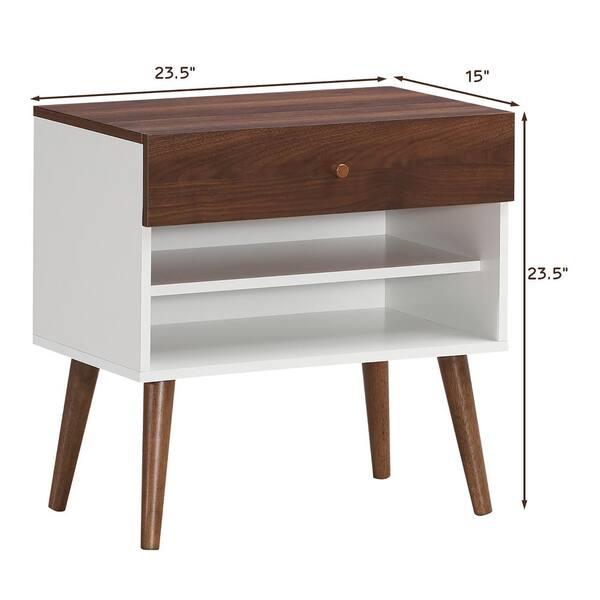 costway set of 2 nightstands