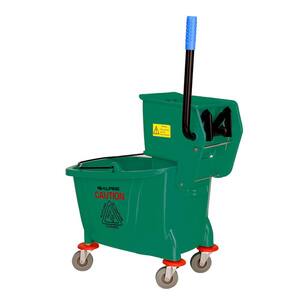 36 Qt. Mop Bucket with Side Press Wringer in Green (2-Pack)