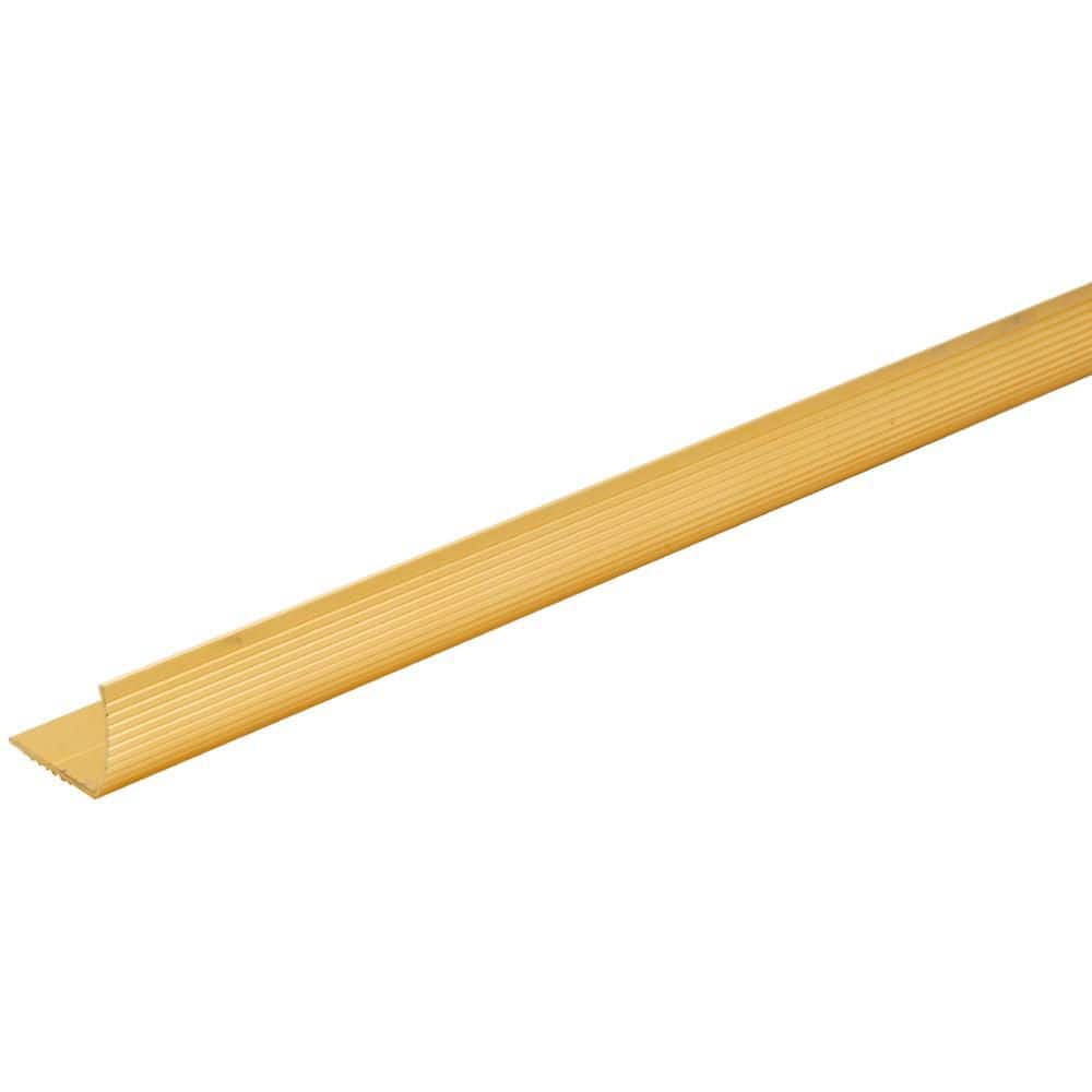 M-D Building Products 36 in. Satin Brass Fluted Stair Edging 79020 ...