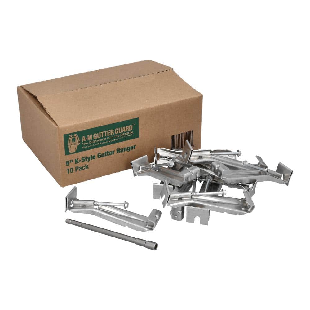 "- 5"" K Style Gutter Hangers (10 Pack) – With Speed Screw and Clip - Includes 1/4"" x 6"" Hex Bit" price history on PriceWatchPro