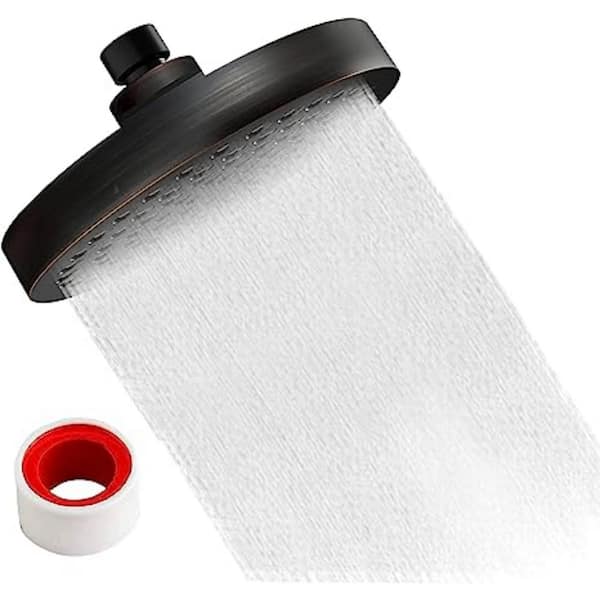Unbranded Pressure Shower Head 2-Spray Patterns with 1.8 GPM 6 in. ‎Ceiling Mount Rain Fixed Shower Head in ‎Oil-Rubbed Bronze.
