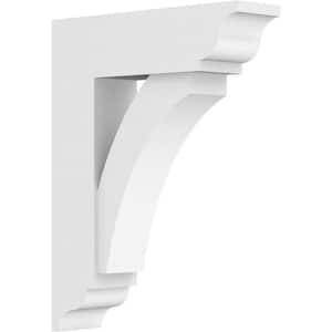 3 in. x 18 in. x 14 in. Thorton Bracket with Traditional Ends, Standard Architectural Grade PVC Bracket