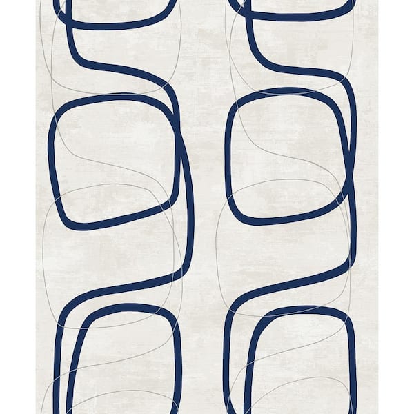 Seabrook Designs Captin Forcella Abstract Unpasted Paper Nonwoven Wallpaper Roll 57.5 sq. ft.