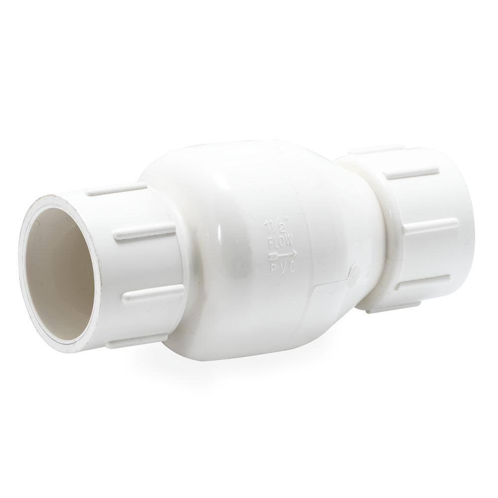 Ez Flo 1 1 2 In Pvc Slip In Line Check Valve 20456 The Home Depot