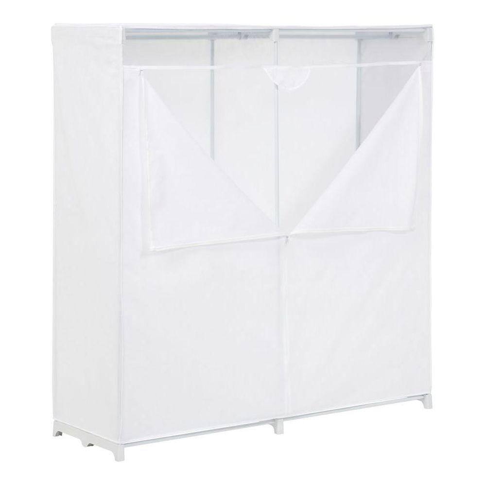 HoneyCanDo White Portable Closet (64 in. W x 60 in. H) WRD01657