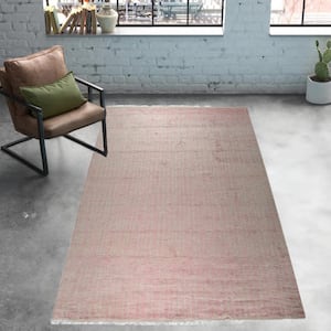 Pink 4 ft. x 12 ft. Hand Knotted Wool Transitional Moroccan Rug, Area Rug