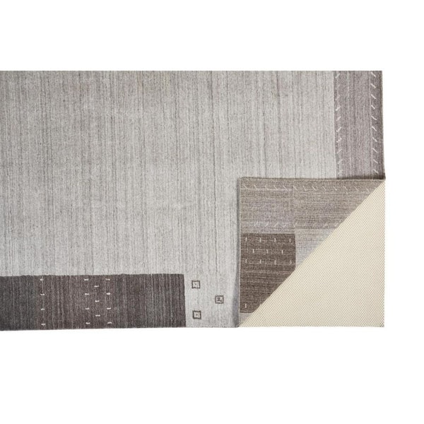 HomeRoots 2 ft. x 8 ft. Gray Solid Color Area Rug
