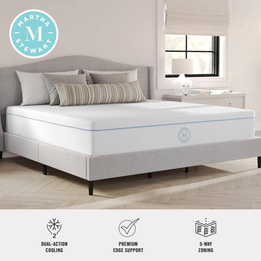 King 12" White Innerspring Gel Memory Foam Adjustable Bed