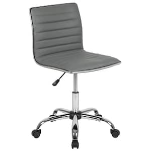 Vinyl Swivel Office Chair in Gray