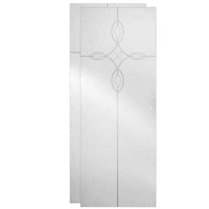 23.53 in. W x 67.75 in. H Sliding Frameless Shower Door Glass Panel in Frosted Glass
