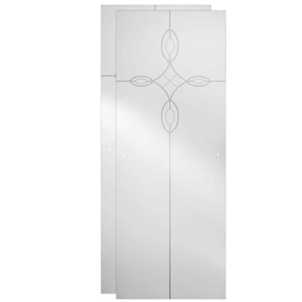 Delta 23.53 in. W x 67.75 in. H Sliding Frameless Shower Door Glass Panel in Frosted Glass