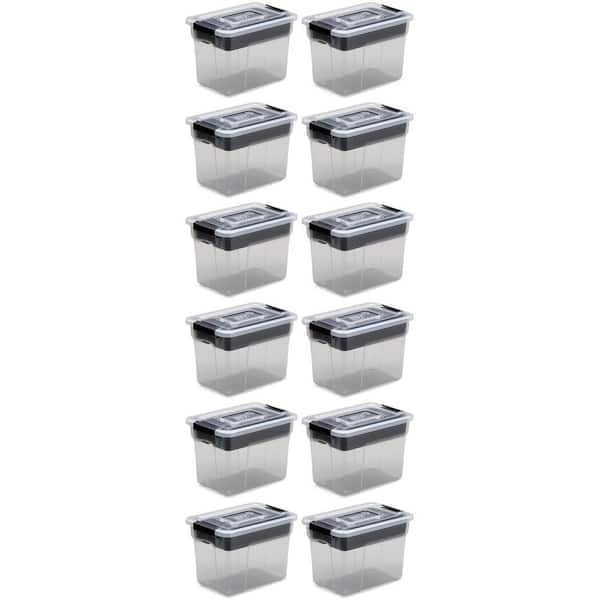 Ezy Storage 3 Qt. Sort It Storage Box with Removable Tray, Clear (12-Pack)