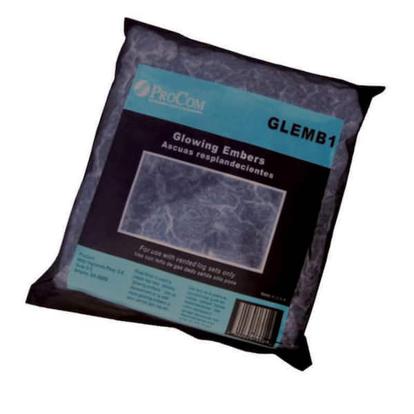 ProCom Heating Glowing Embers Rock Wool, 4 oz. - Grey, Replacement or Additional Embers for Vented Gas Log Sets