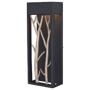 Ocala 1-Light LED Black Rustic Twig Outdoor Wall Sconce