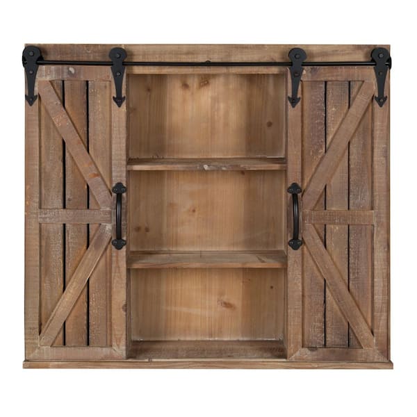 Kate And Laurel Cates 8 In X 30, Rustic Wall Cabinet