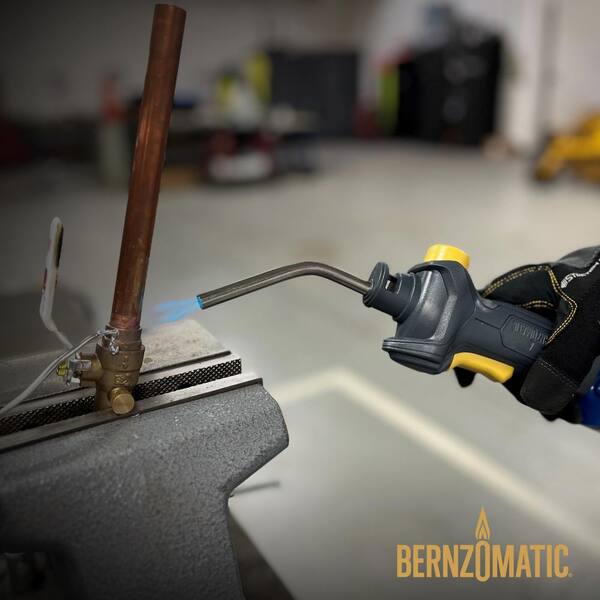 Bernzomatic - Basic Torch Kit with 14.1 oz. Propane Fuel Cylinder and Adjustable Flame