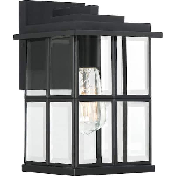 Quoizel Mulligan 1-Light Black Outdoor Wall Lantern Sconce