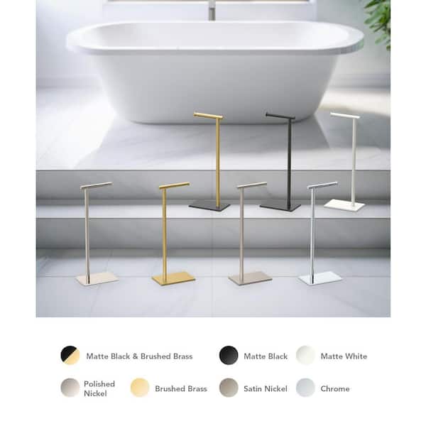 Gatco Bathroom Essentials Chrome Freestanding Spring-Loaded Toilet Paper Holder Gatco Bathroom Essentials Chrome Freestanding Spring-Loaded Toilet Paper Holder