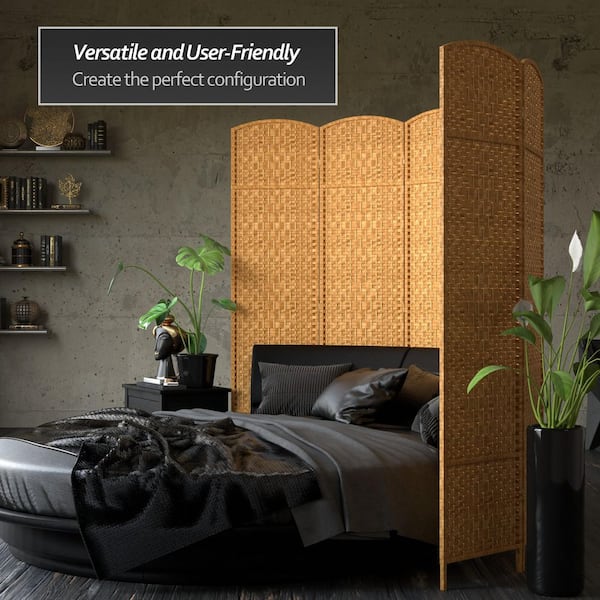 7 ft. Light Beige 6-Panel Room Divider