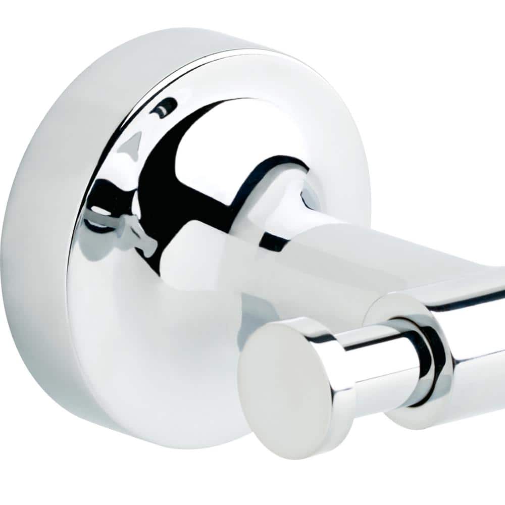 Polished Chrome Double Towel Hook with Mounting Hardware