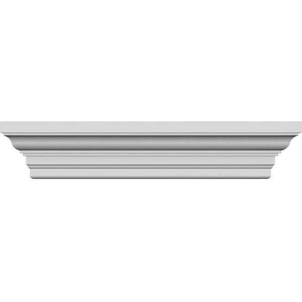 Ekena Millwork 1-1/4 in. x 88 in. x 7-7/8 in. Polyurethane Standard Crosshead Moulding
