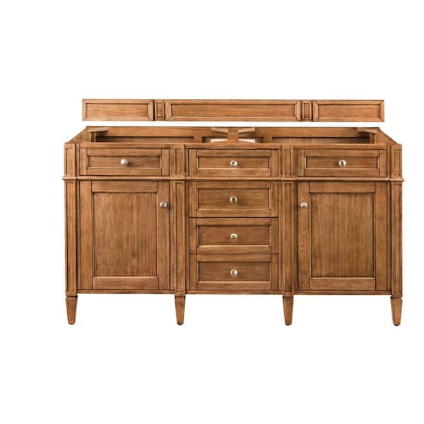 Brittany 59.0 in. W x 23.0 in. D x 32.8 in. H Double Bath Vanity Cabinet without Top in Saddle Brown