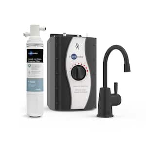 HOT250 Instant Hot Water Dispenser, Single-Handle Faucet in Matte Black with Tank and Premium Filtration System