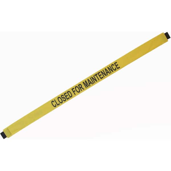 Nylon Closed for Maintenance Safety Banner with Magnetic Ends. Fits up to a 51 in. Extra-Wide Doorway