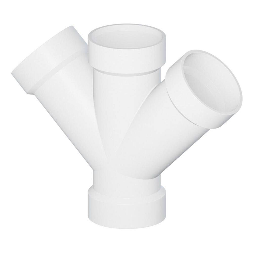 2 in. PVC DWV Double Wye Hub, White Rigid PVC Drain, Waste & Vent Fitting, (20 Pack) price history on PriceWatchPro