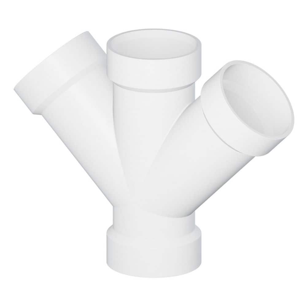 6 in. PVC DWV Double Wye Hub, White Rigid PVC Drain, Waste & Vent Fitting, (2 Pack) price history on PriceWatchPro