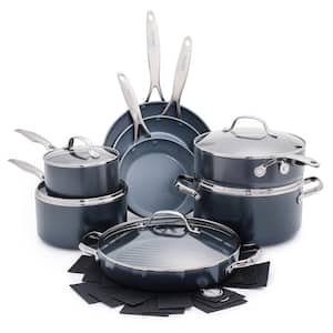 BASQUE 7-Piece Enameled Cast Iron Nonstick Cookware Set in Biscay Blue New  Basque 7PC Cookware Set - The Home Depot
