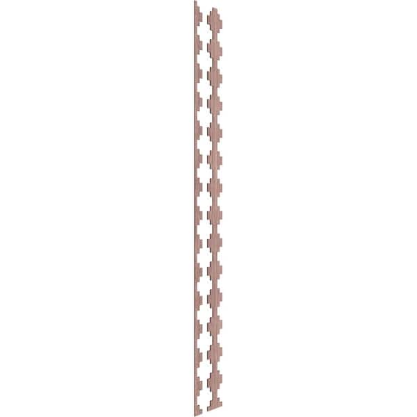 Ekena Millwork Gypsum 94 in. H x 0.25 in. W Slatwall Panels in Walnut 15-Pack