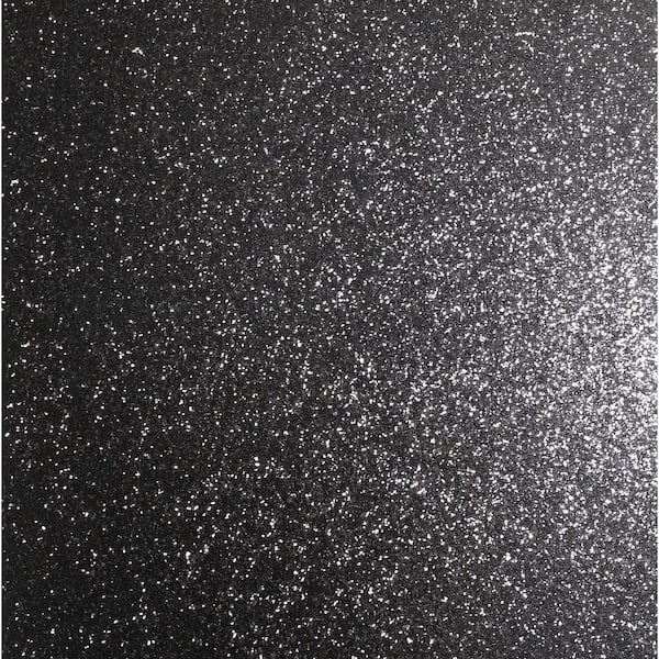 Arthouse Sequin Shimmer Black Glitter High Shine Plain Textured Shiny Wallpaper 