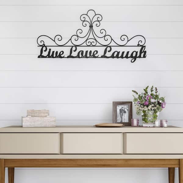 "Live Laugh Love" Metal Cutout Sign