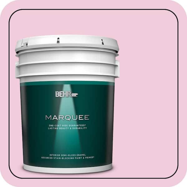 BEHR MARQUEE 5 gal. #P130-1 Piggy Bank Semi-Gloss Enamel Interior Paint & Primer